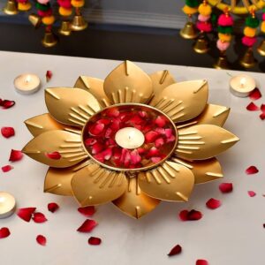 Iron Flower Shaped Bowl for Gift, Decor, Living Room