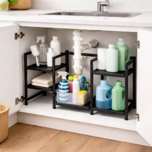 Under-Sink Adjustable Storage Rack (Steel)