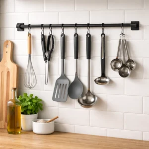 Wall-Mounted Modular Storage Rail System