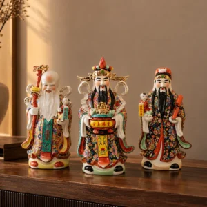 Three Star Gods Sculptures